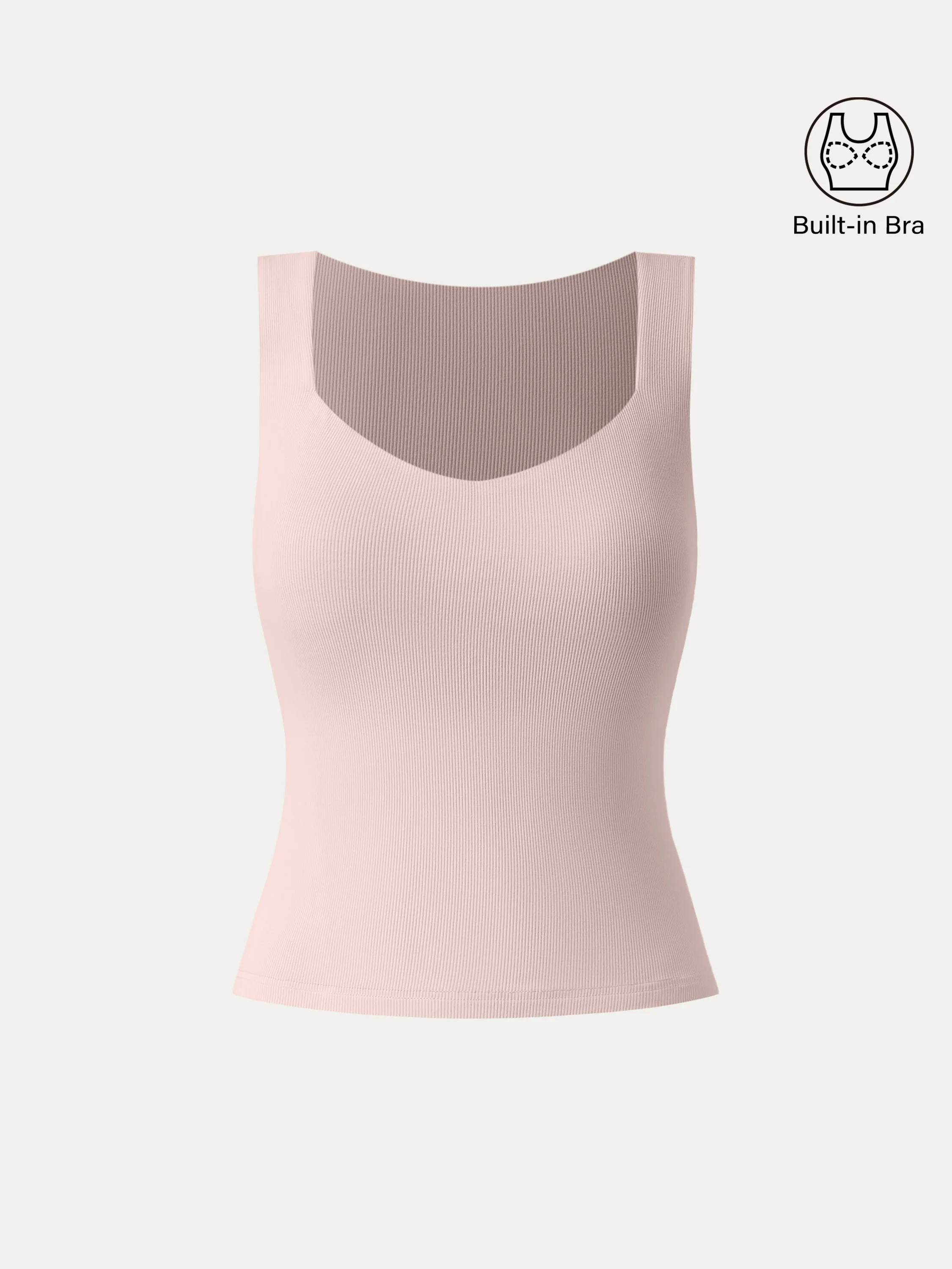 Diamond Neck Ribbed New Airy Brami Tank