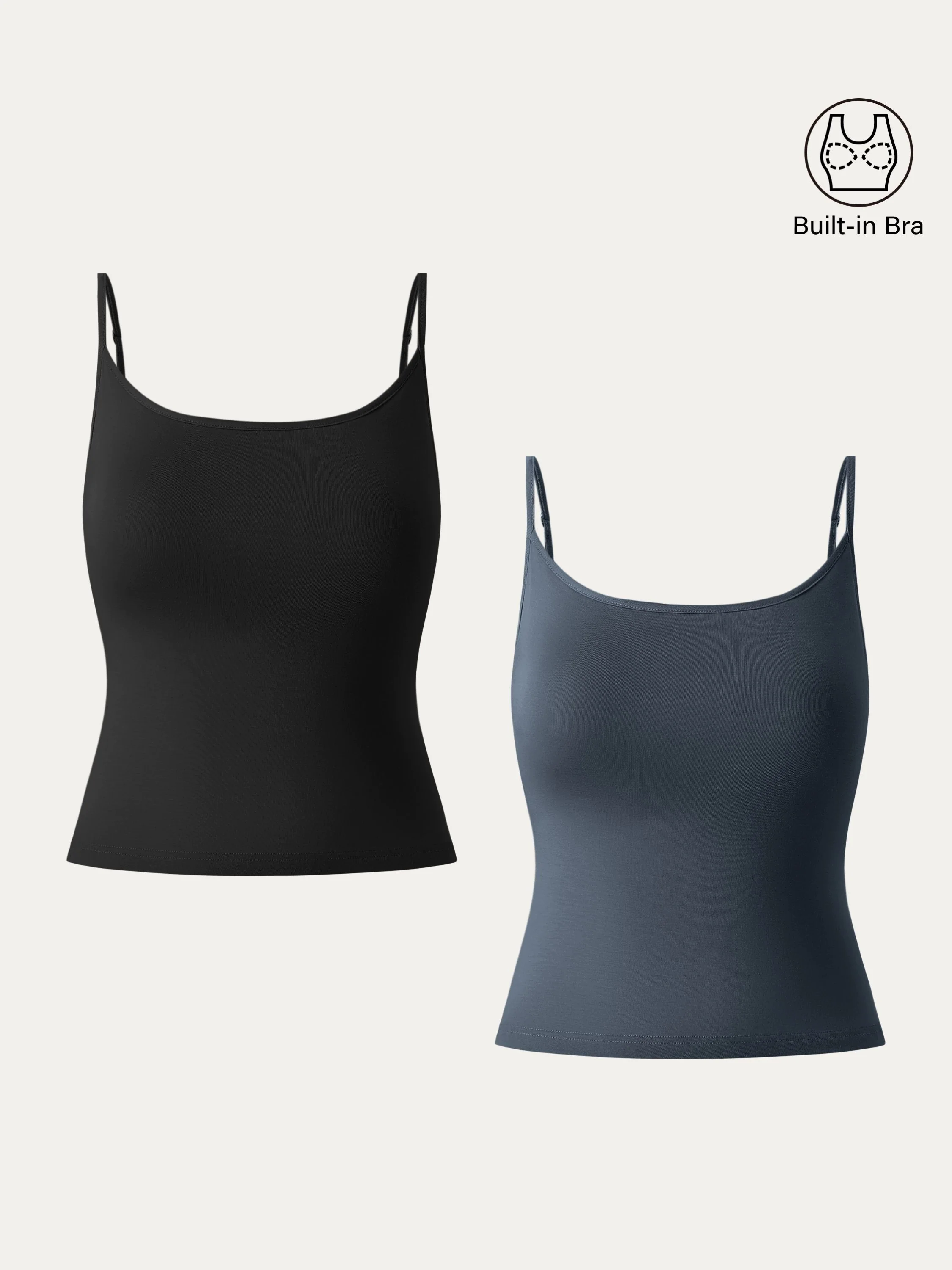 U-neck Adjustable Straps Spaghetti Brami Top