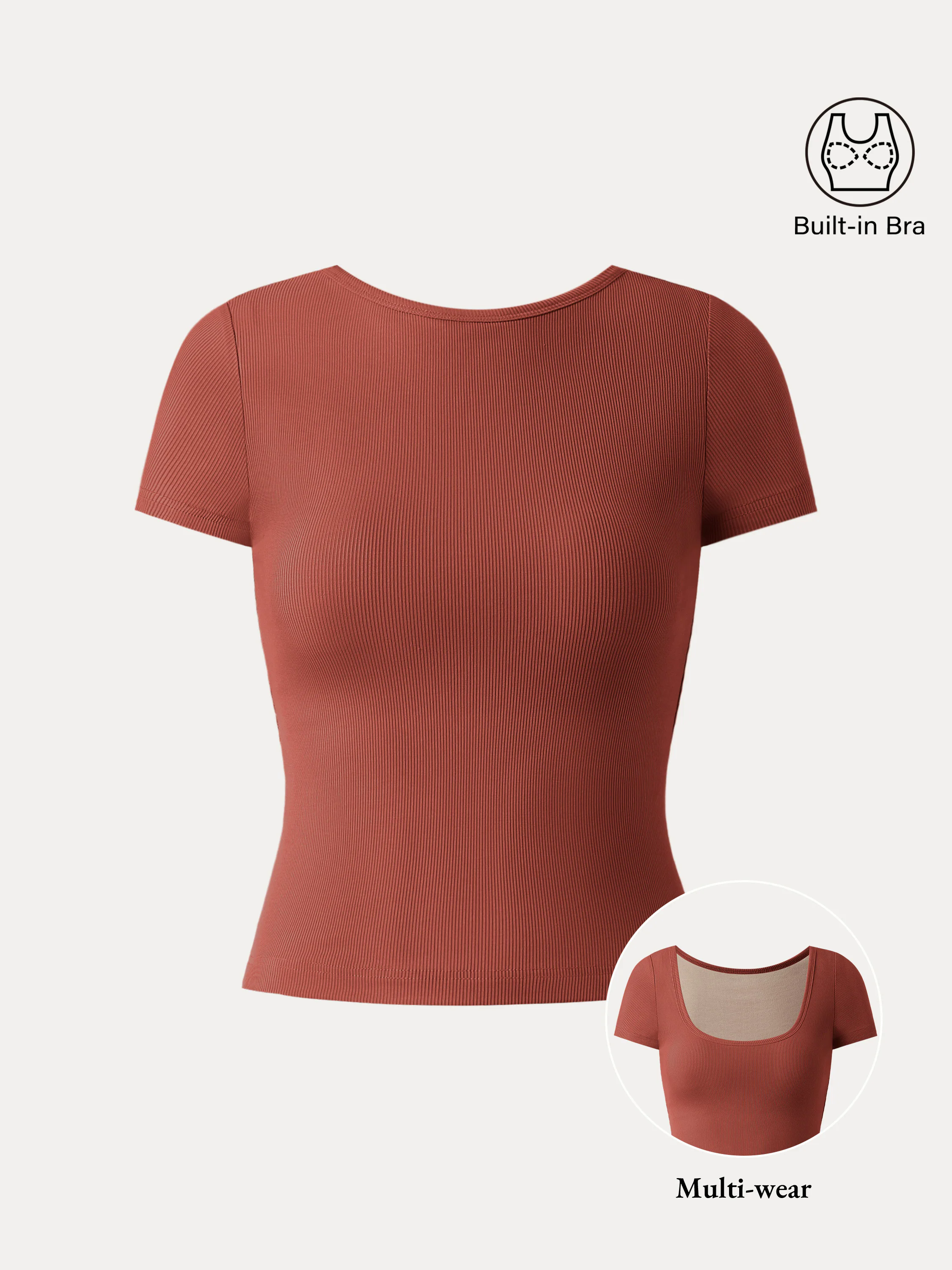 Multi-wear Short Sleeve New Airy Brami Top