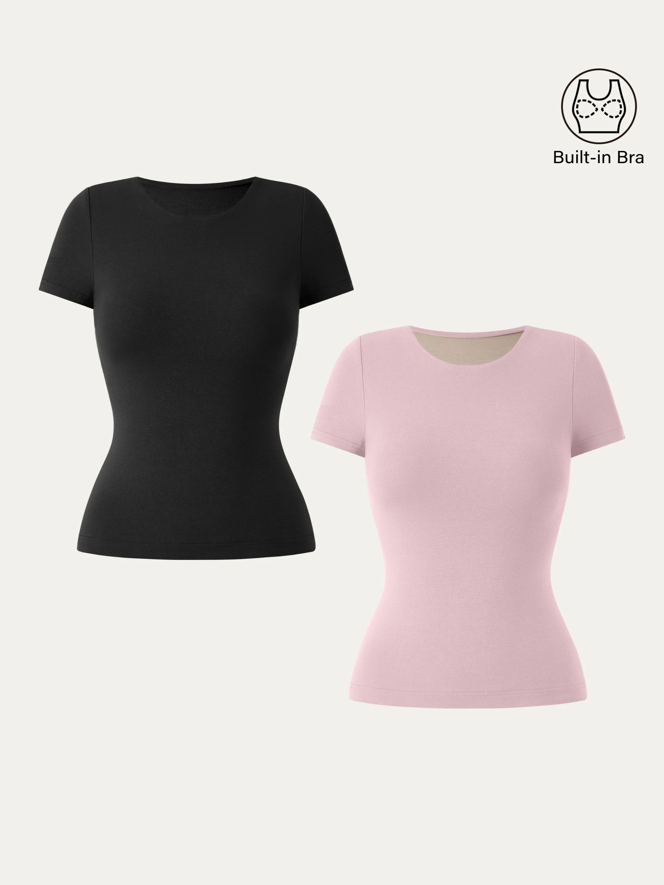 Crewneck Slimming Short Sleeve New Airy Brami