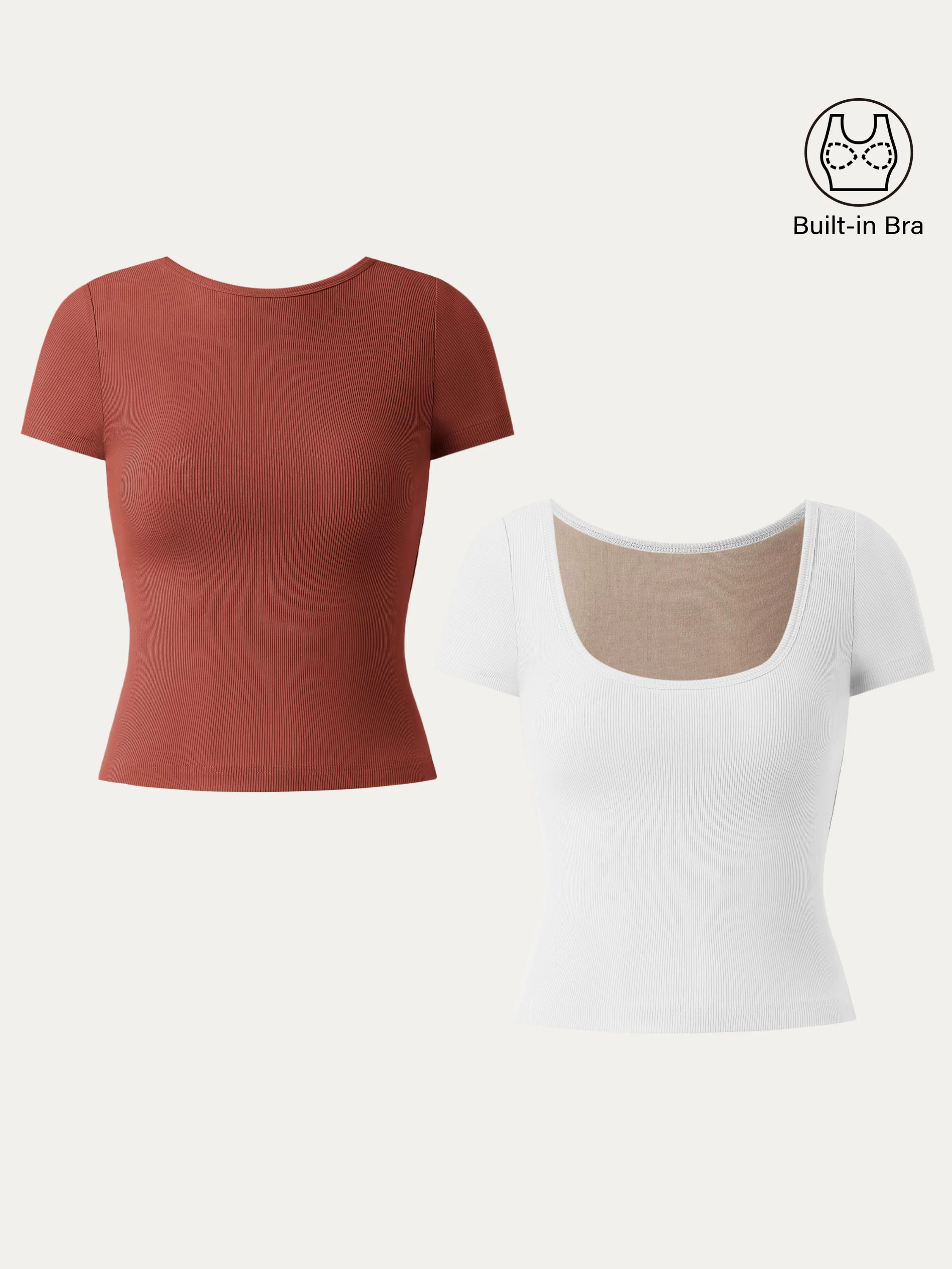 Multi-wear Short Sleeve New Airy Brami Top