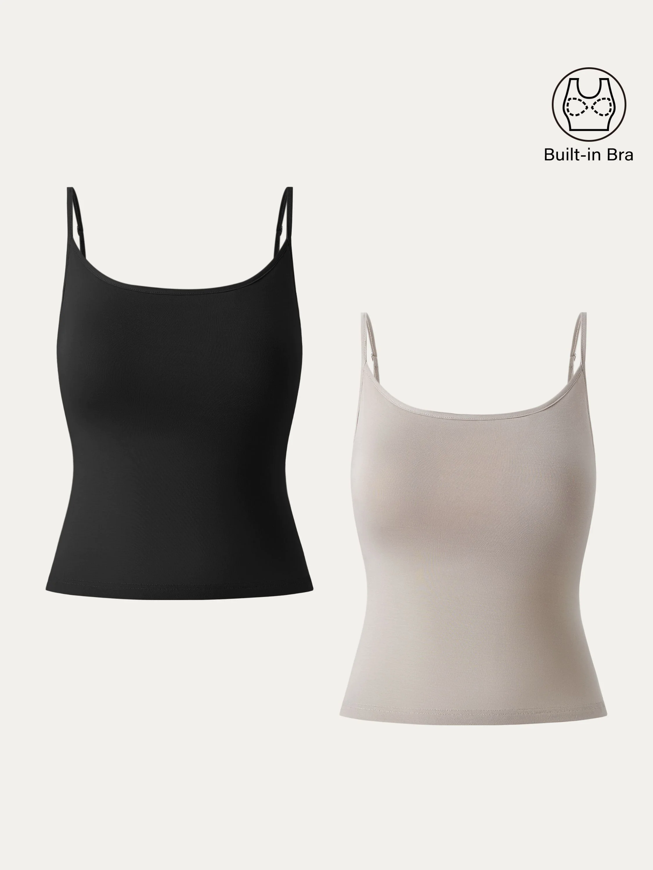 U-neck Adjustable Straps Spaghetti Brami Top