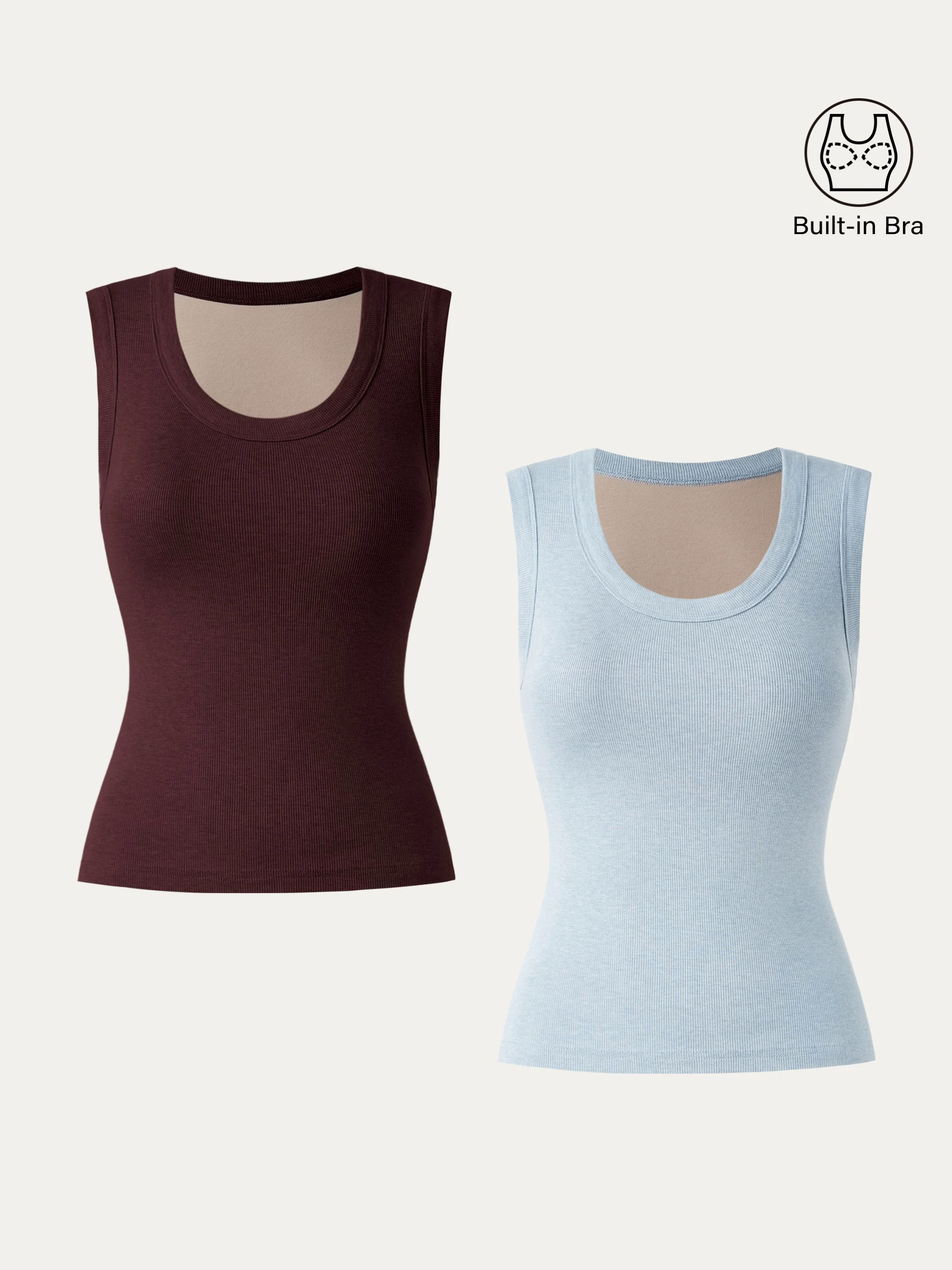 Stretch Cotton Scoopneck New Airy Brami Tank Stretch Cotton Scoopneck New Airy Brami Tank