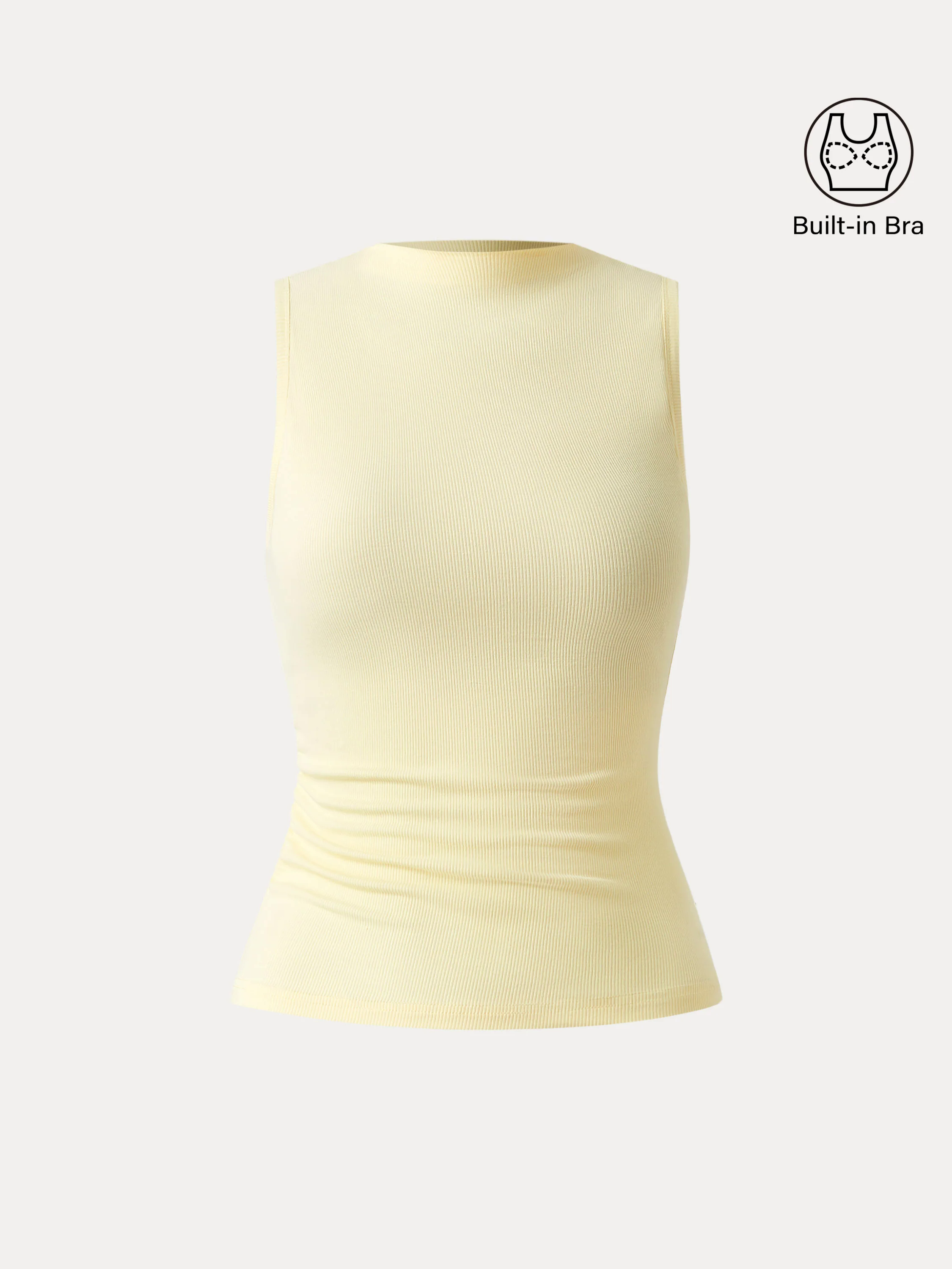 Mockneck Side Ruched Sculpt New Airy Brami Tank