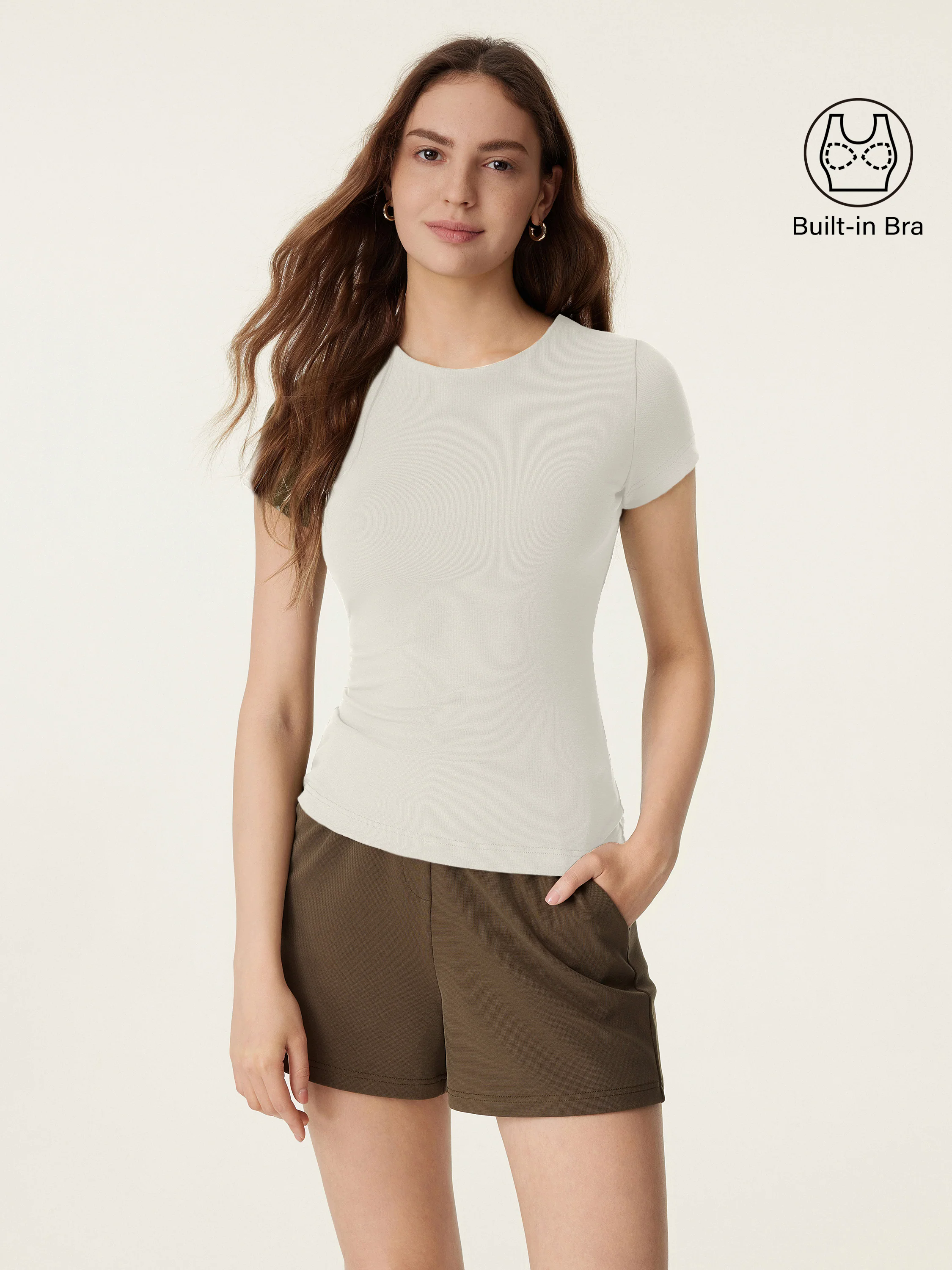 Crewneck Slimming Short Sleeve New Airy Brami