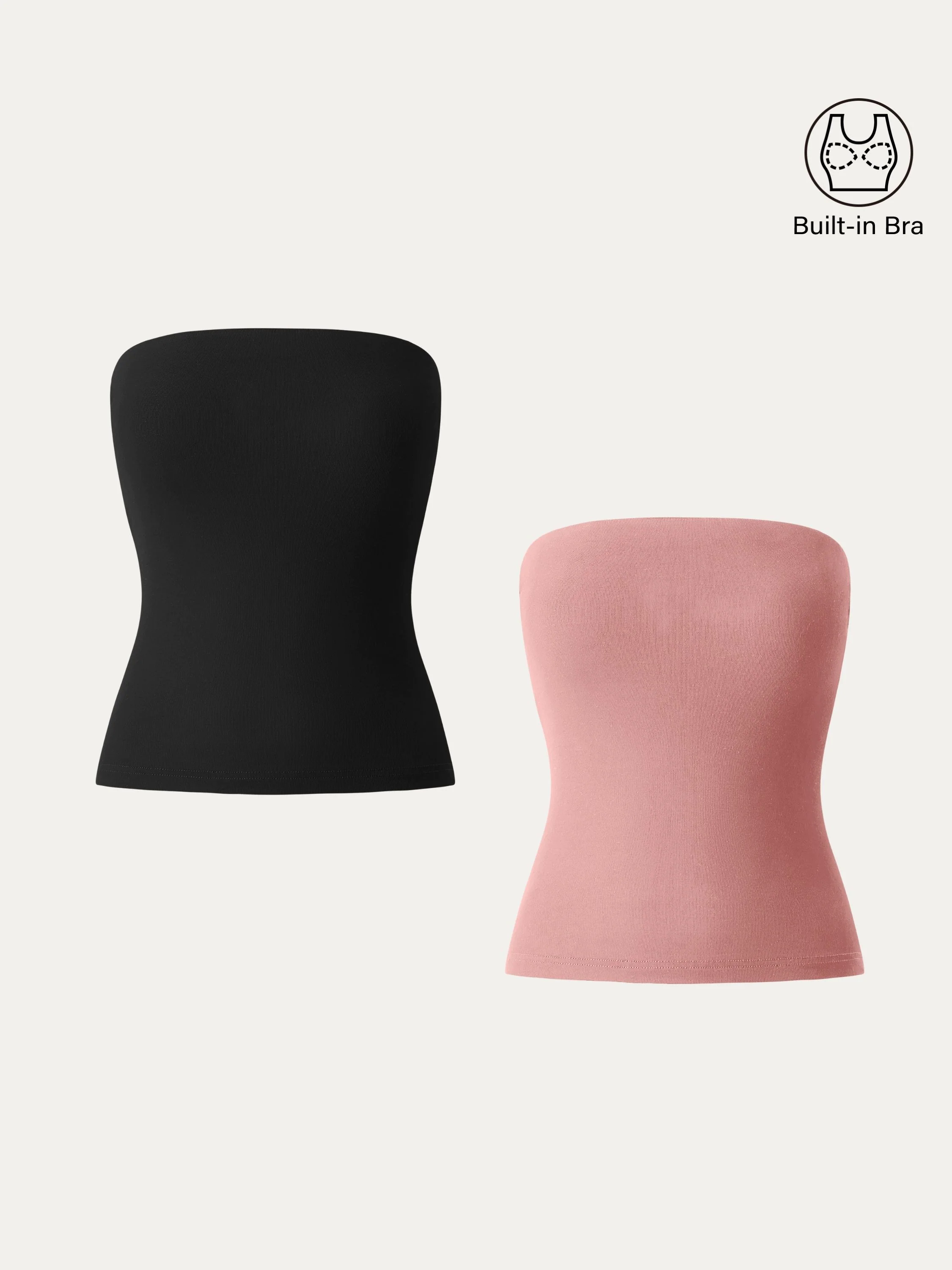 2Pcs Set Non-slip Essential Tube Brami Top